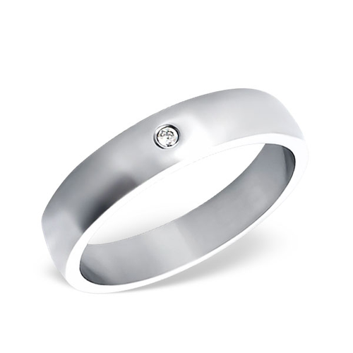 Surgical Steel Crystal Solitaire Ring