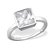 Sterling Silver & Square Cubic Zirconia Ring