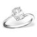 Sterling Silver & Oval Cubic Zirconia Ring