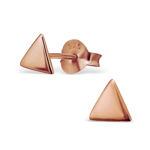 Rose Gold Plated Triangle Studs