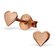 Rose Gold Plated Heart Studs