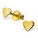 Gold Plated Heart Studs