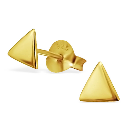 Gold Plated Triangle Stud