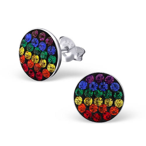 Crystal Rainbow Round Studs