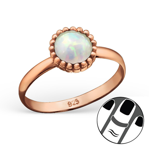 Rose Gold & Opal Midi Ring