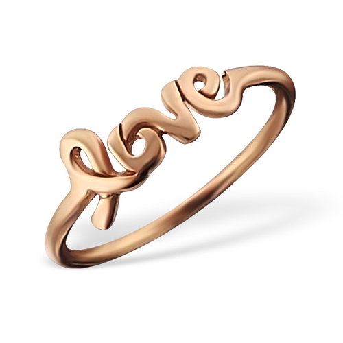 Rose Gold Plated 'Love' Ring