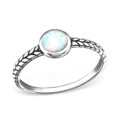 Sterling Silver & Opal Ring