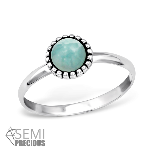 Sterling Silver & Amazonite Ring