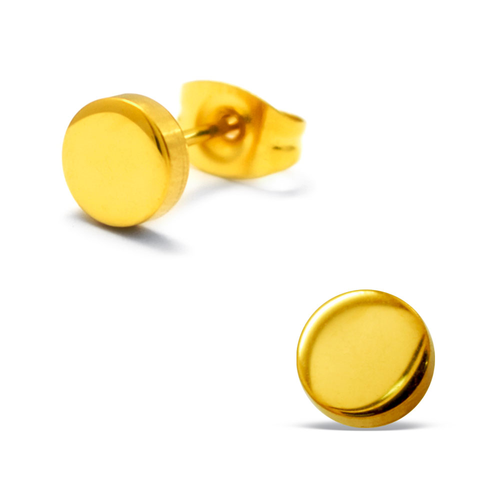 14K Gold Plated Disk Studs