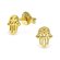 14K Gold Plated Hamsa Studs