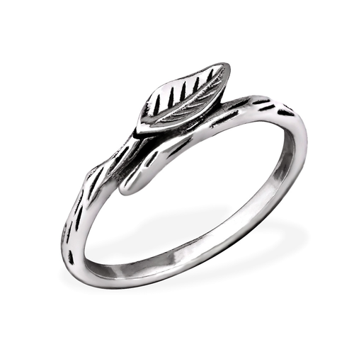 Sterling Silver Leaf Ring