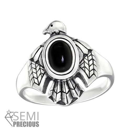 Onyx Eagle Ring