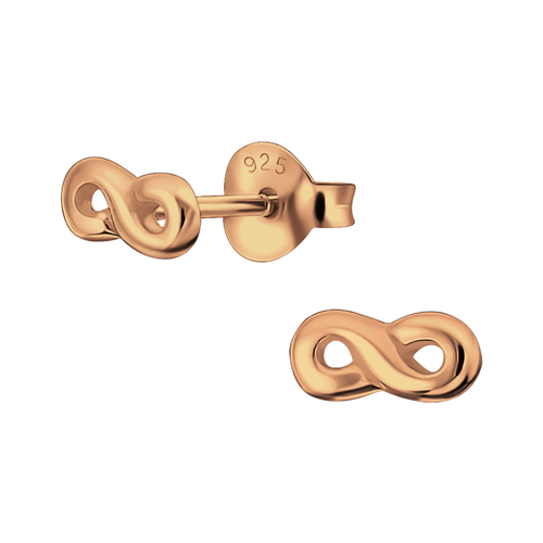 Rose Gold Infinity Studs