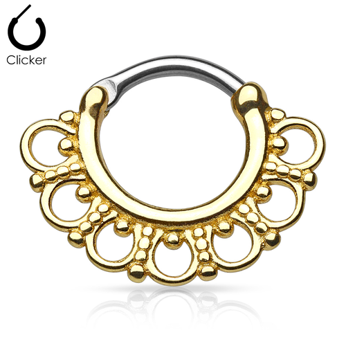 Filigree Fan Septum Ring