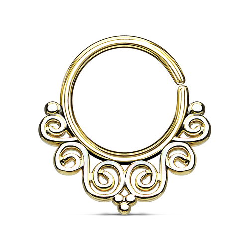 Vintage Filigree Design Septum Ring