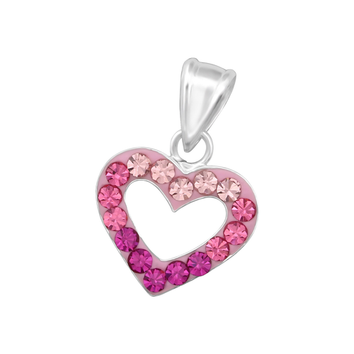 Ombre Crystal Heart Pendant