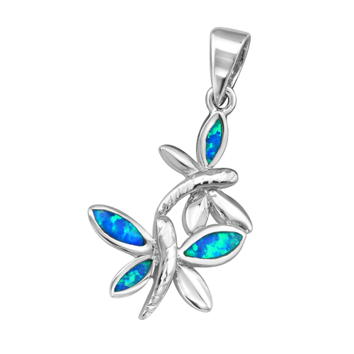 Opal Dragonfly Pendant