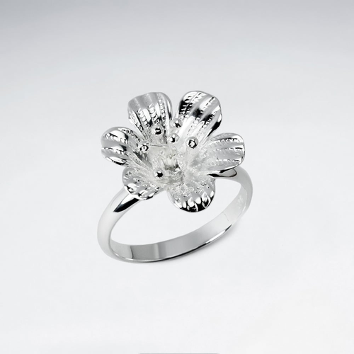 Sterling Silver Flower Ring