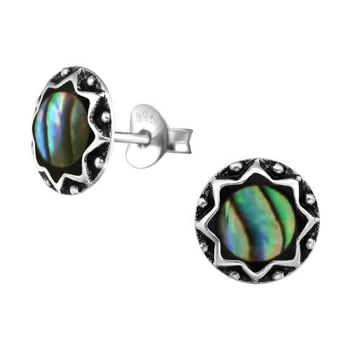 Round Paua Studs