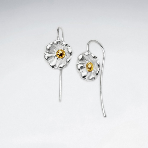 Sterling Silver Flower Earrings