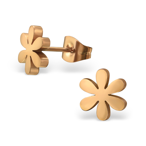 Rose Gold Plated Daisy Studs