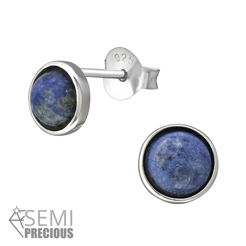 Bezel Set Semi Precious Stone Studs