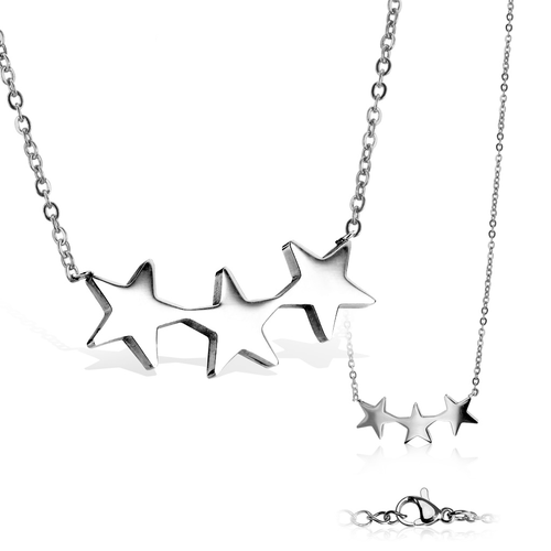 Three Star Necklace