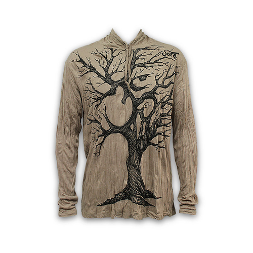 Om Tree Hooded Top Mens ClothingLong Sleeve Mariposa Clothing NZ