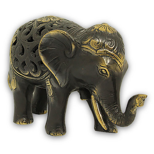 17cm Bronze Filgree Elephant