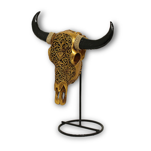 Resin skull stand - Gifts & Home-Resin Skulls : Mariposa Clothing NZ