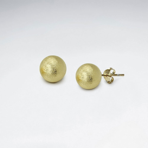 Sterling Silver Gold Plated 8mm Studs 