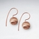 Brushed Rose Gold Ball Earrings