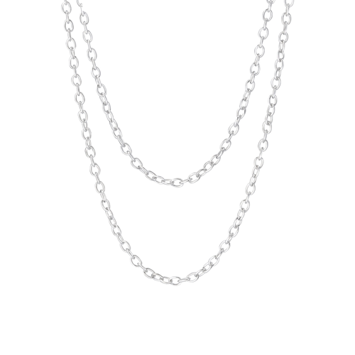 Sterling Silver 45cm Double Layer Chain