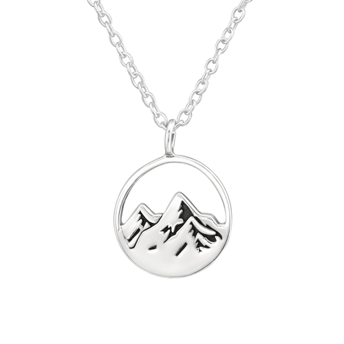 Sterling Silver Mountain Necklace
