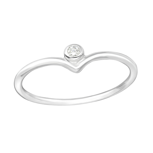 Sterling Solitaire Ring