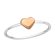 Sterling & Rose Gold Heart Ring