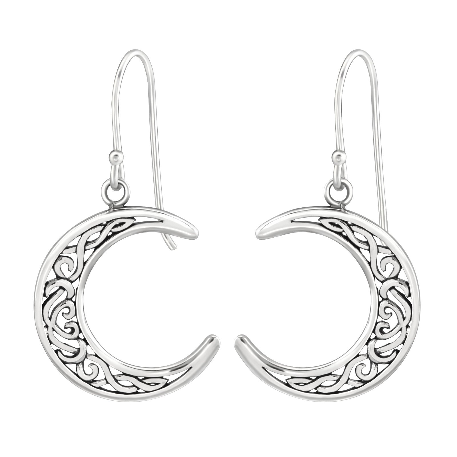 moon earrings sterling silver