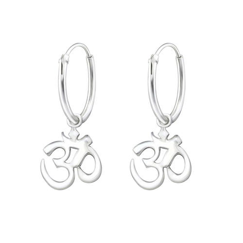 Sterling Silver Ohm Hoops
