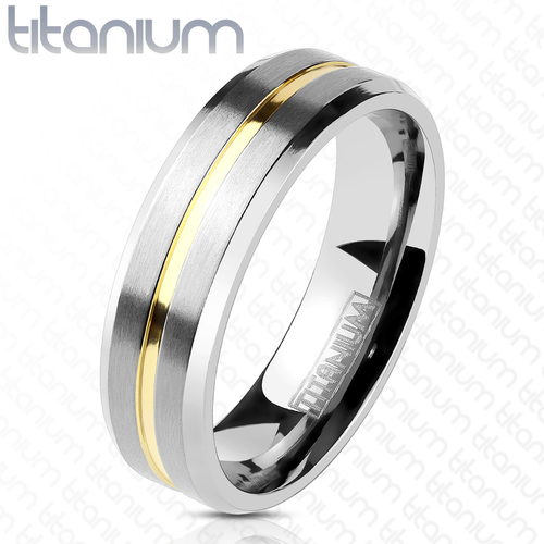 Titanium Groove Design Ring