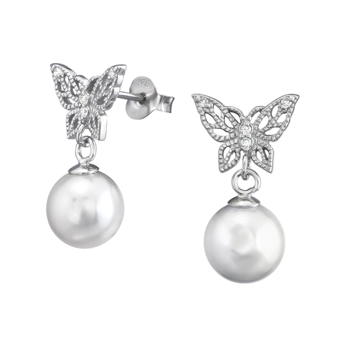 Sterling Silver Pearl Studs