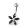 Surgical Steel Flower Belly Banana