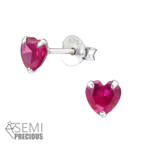 Sterling Silver Heart Studs