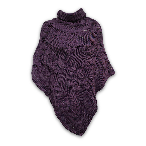 Cabled Poncho