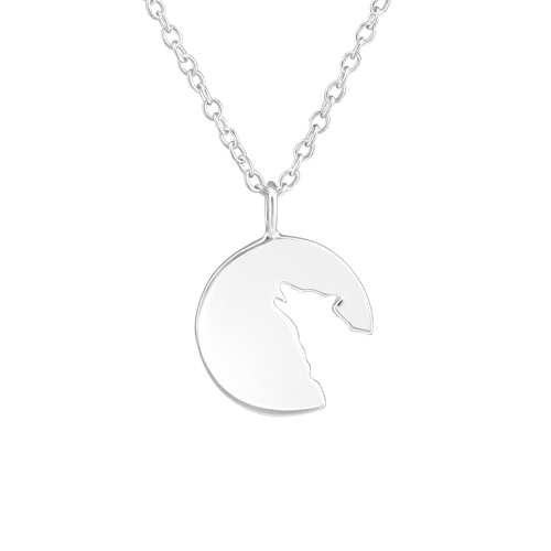 Sterling Silver Wolf Necklace