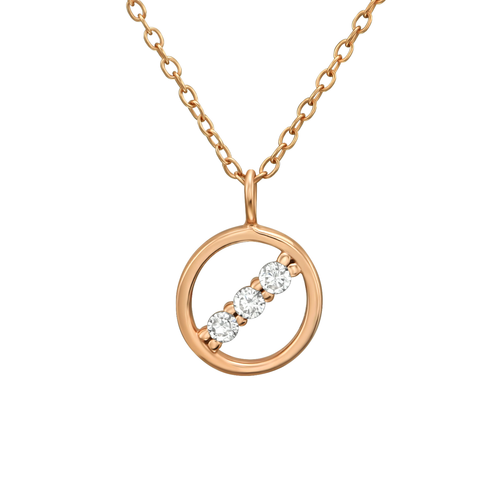 Sterling Silver & Rose Gold Geometric Necklace
