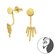 Gold Plated Sterling Silver Art Deco Studs