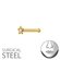 Surgical Steel Gold Plated Nose Stud