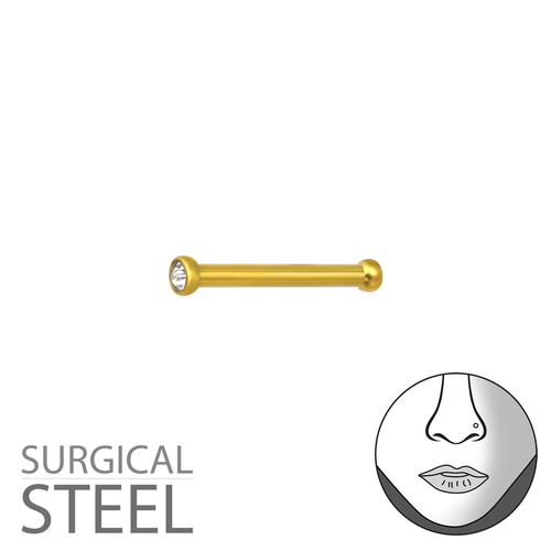 Surgical Steel Crystal Nose Stud