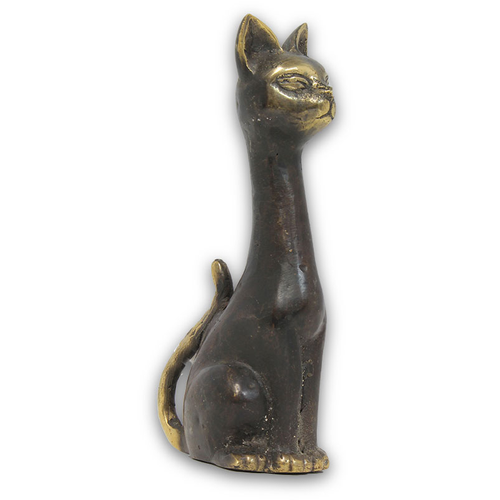 10cm Bronze Sitting Cat