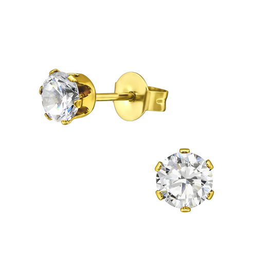 5mm Cubic Zirconia Studs - Jewellery-Earrings : Mariposa Clothing NZ ...